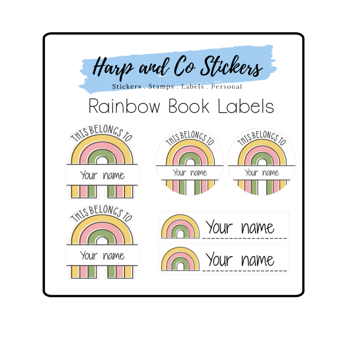 Rainbow Book Labels