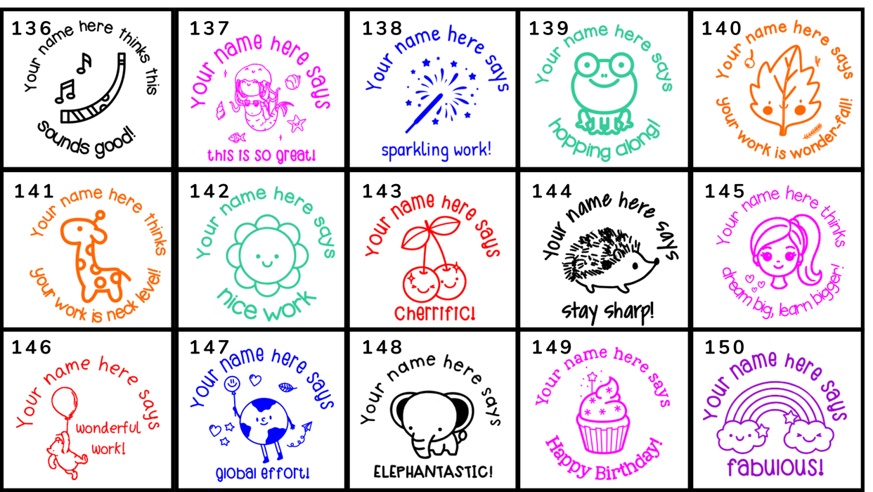 Clearance Personalised Stamps (Multiple Sizes)