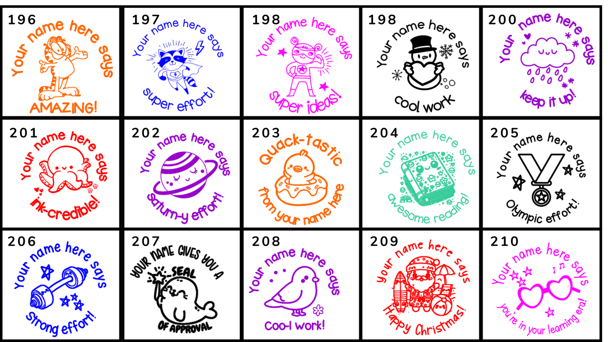 Clearance Personalised Stamps (Multiple Sizes)