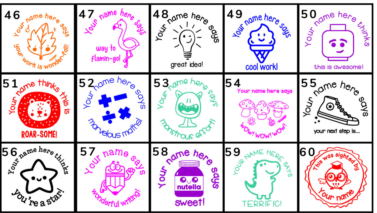 Clearance Personalised Stamps (Multiple Sizes)