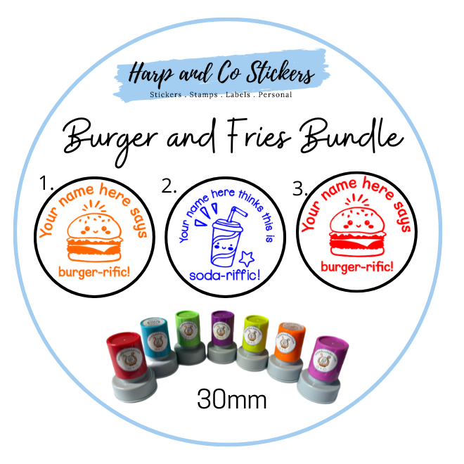 Burger and Fries Stamp Bundle