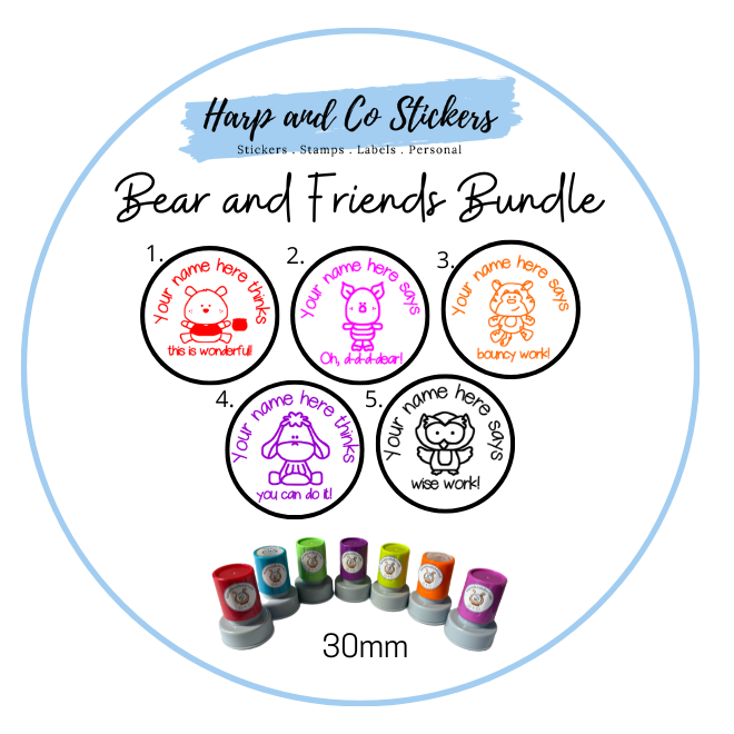 5 Bear and Friends Stamp Bundle