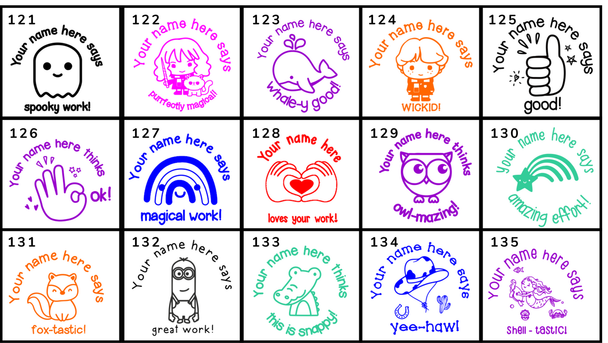 Clearance Personalised Stamps (Multiple Sizes)