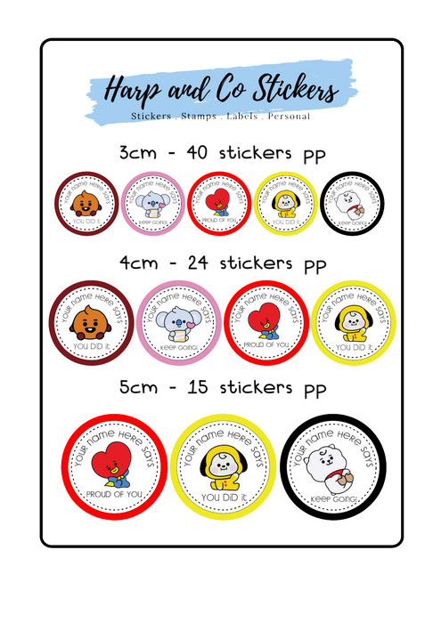 Bt21 K-Pop Stickers