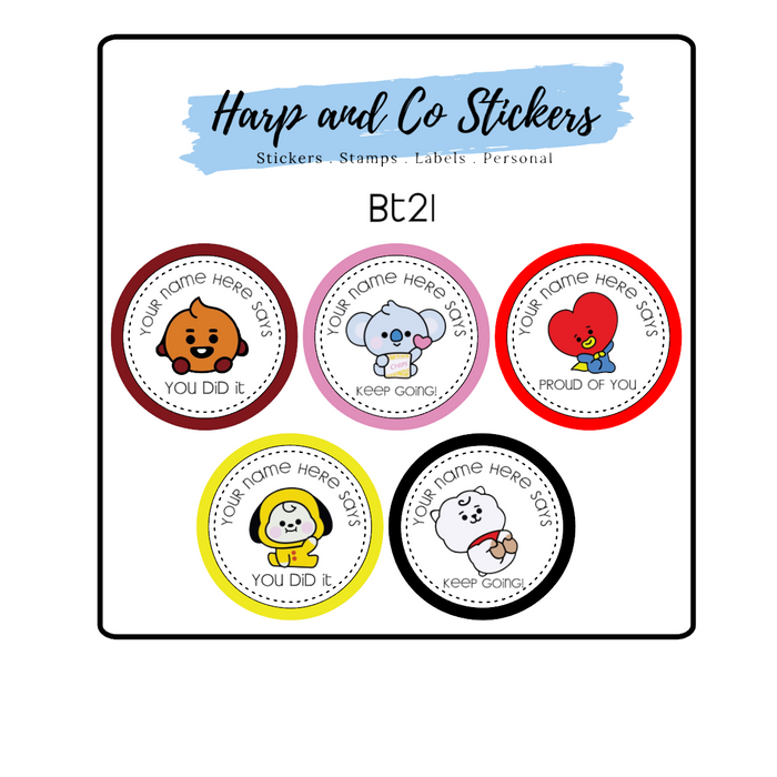 Bt21 K-Pop Stickers