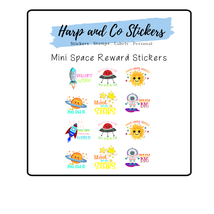 Mini Space Reward Stickers