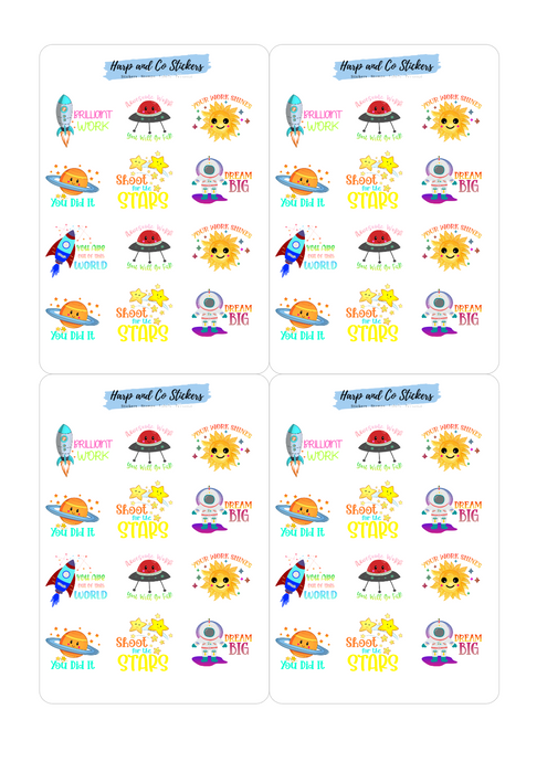 Mini Space Reward Stickers