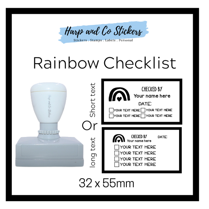 Editable Rainbow - Personalised Checklist
