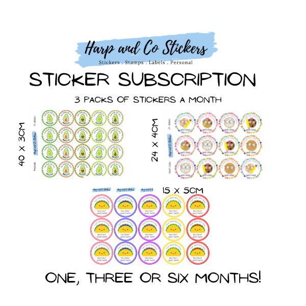 Personalised Sticker Subscription Pack