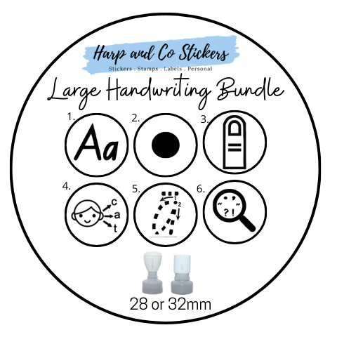Large Hand Writing Stamp Bundle