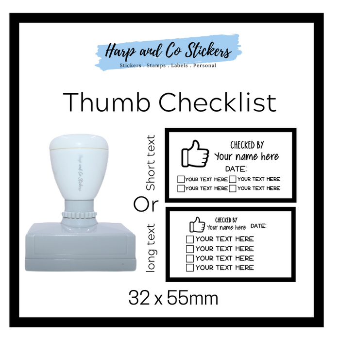 Editable Thumb - Personalised Checklist