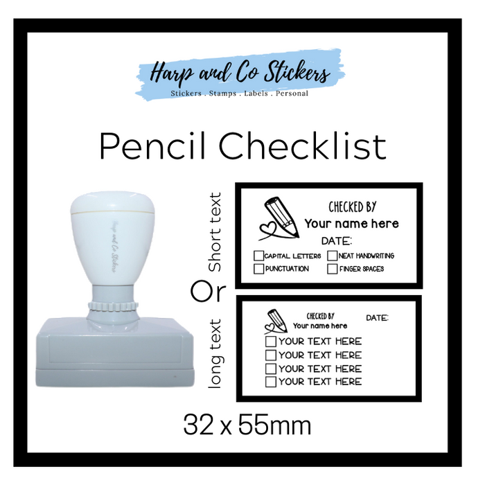 Editable Pencil - Personalised Checklist