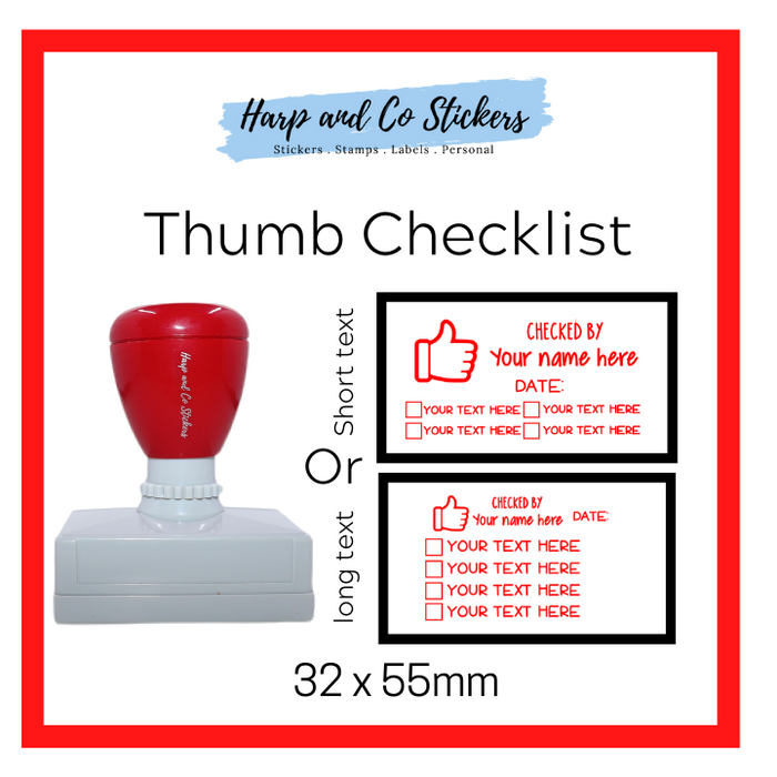 Editable Thumb - Personalised Checklist