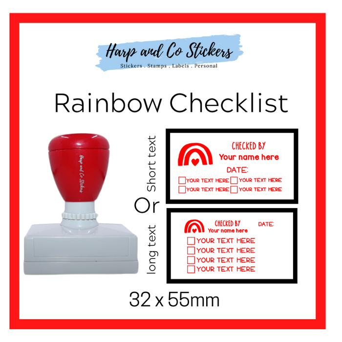 Editable Rainbow - Personalised Checklist