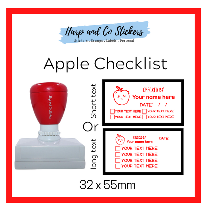 Editable Apple - Personalised Checklist