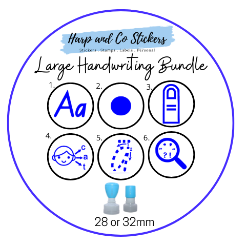 Large Hand Writing Stamp Bundle
