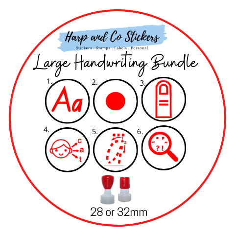 Large Hand Writing Stamp Bundle