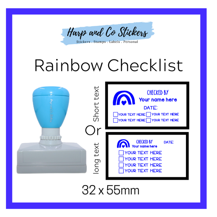 Editable Rainbow - Personalised Checklist