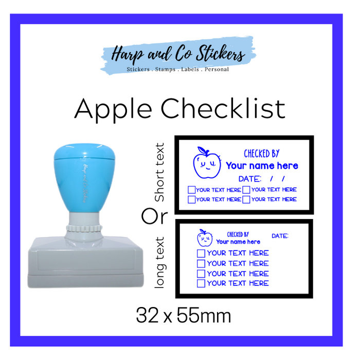 Editable Apple - Personalised Checklist