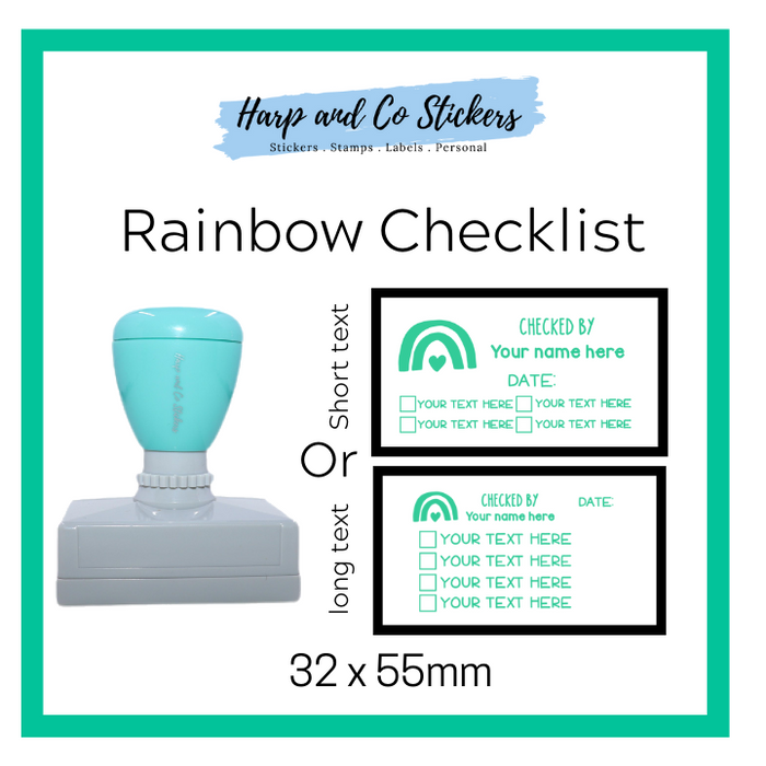 Editable Rainbow - Personalised Checklist