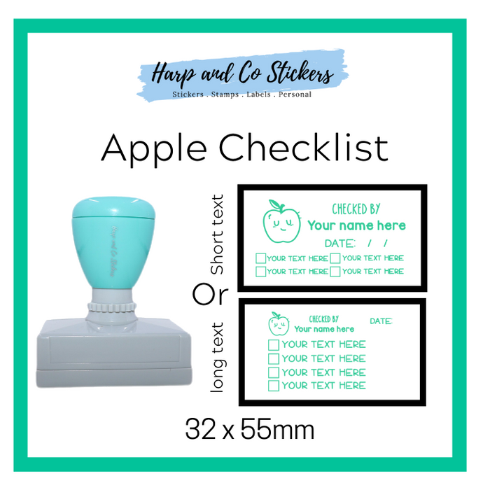 Editable Apple - Personalised Checklist