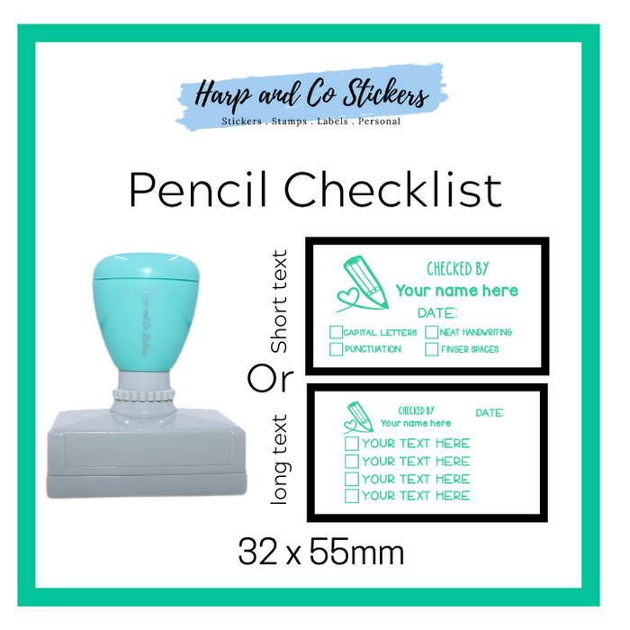 Editable Pencil - Personalised Checklist