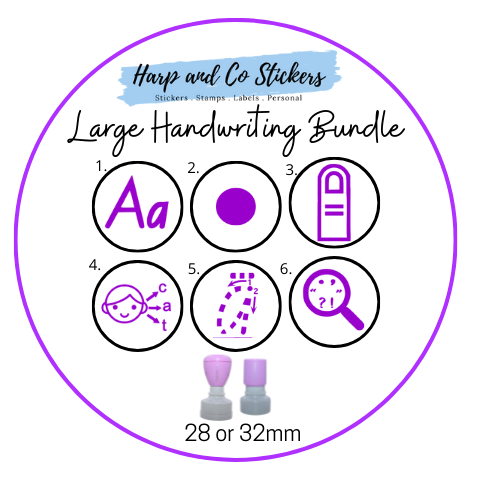 Large Hand Writing Stamp Bundle