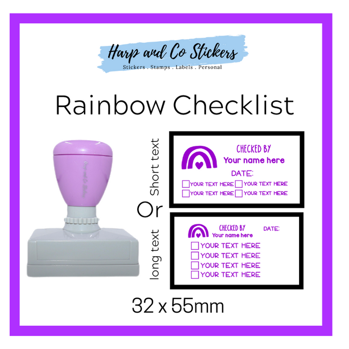 Editable Rainbow - Personalised Checklist