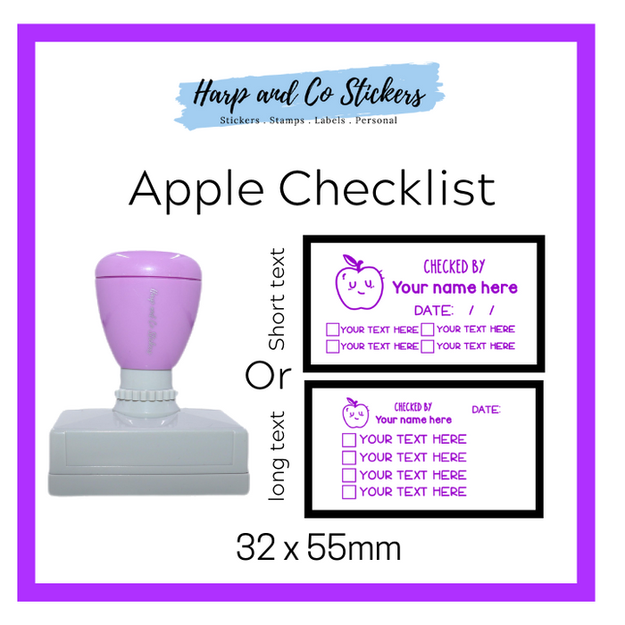 Editable Apple - Personalised Checklist
