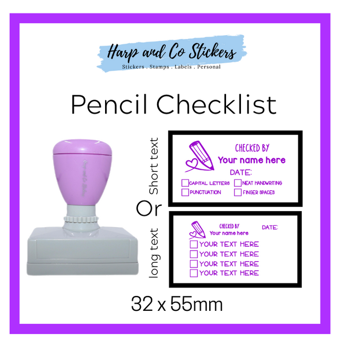 Editable Pencil - Personalised Checklist