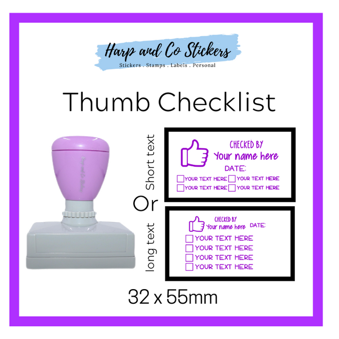 Editable Thumb - Personalised Checklist