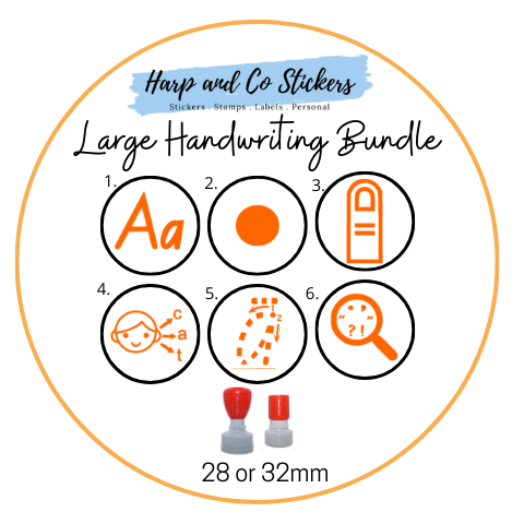 Large Hand Writing Stamp Bundle