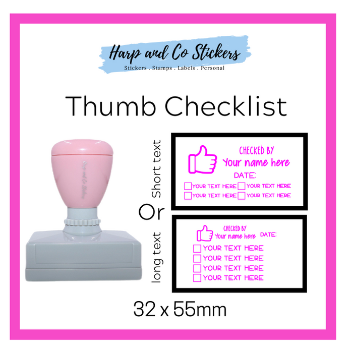 Editable Thumb - Personalised Checklist