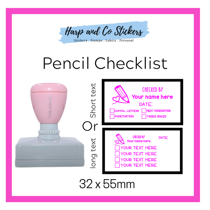 Editable Pencil - Personalised Checklist