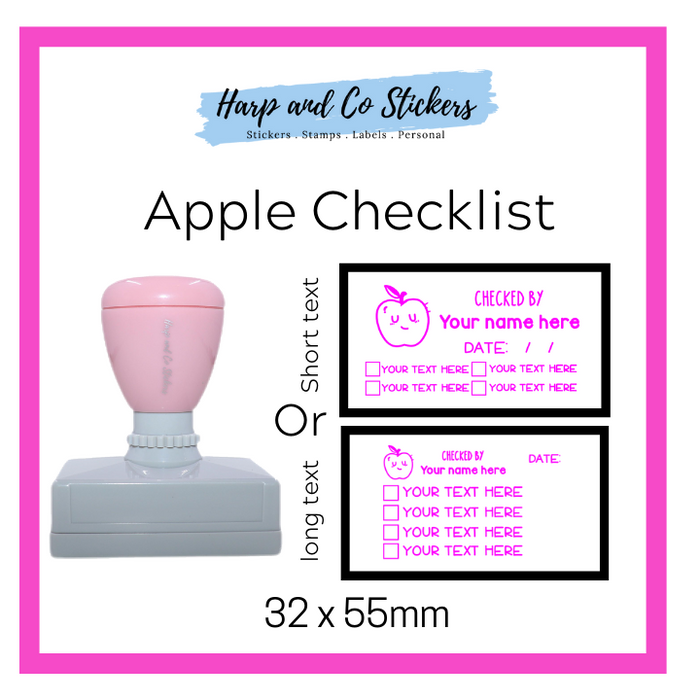 Editable Apple - Personalised Checklist