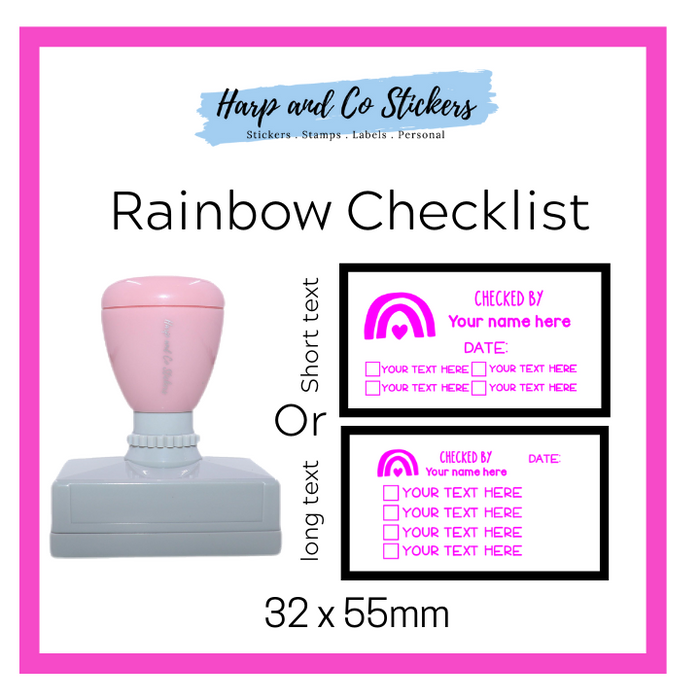 Editable Rainbow - Personalised Checklist