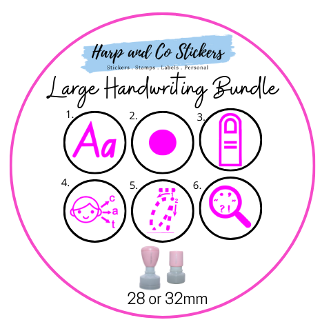 Large Hand Writing Stamp Bundle