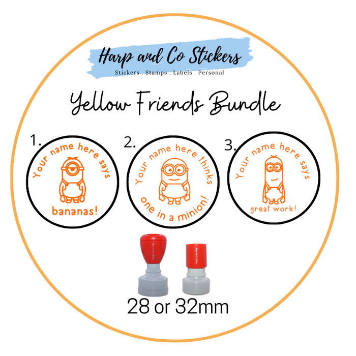 Yellow Friend Stamp Bundle