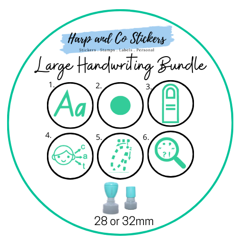 Large Hand Writing Stamp Bundle