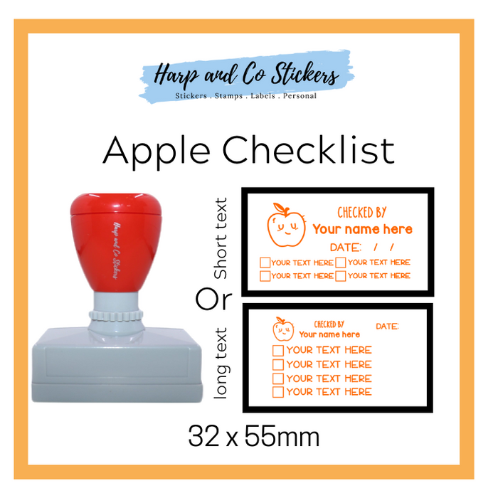 Editable Apple - Personalised Checklist