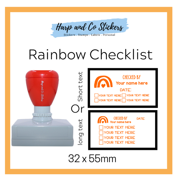 Editable Rainbow - Personalised Checklist