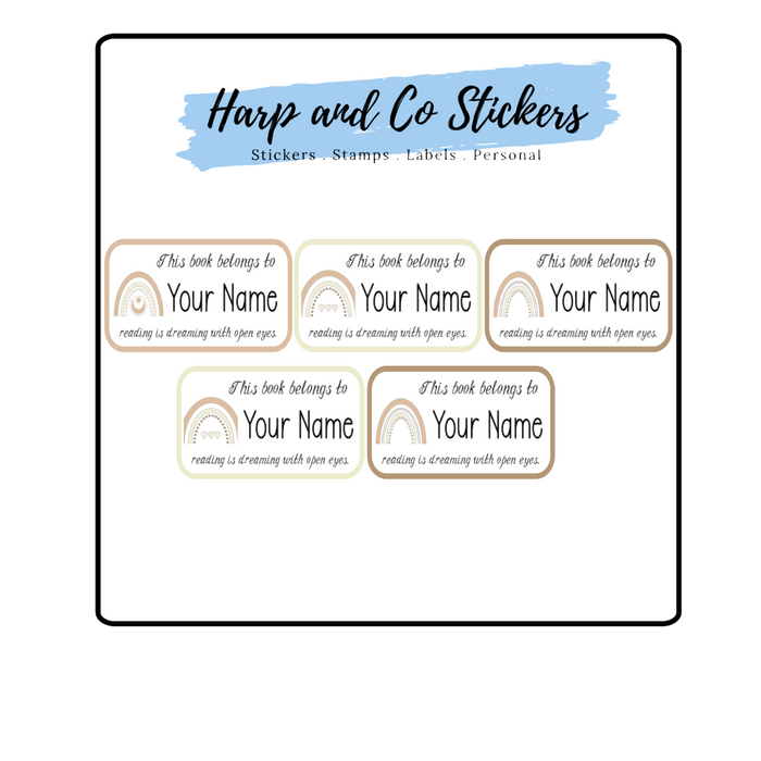 Boho Book Labels
