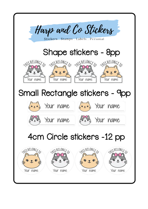 Cat Book Labels