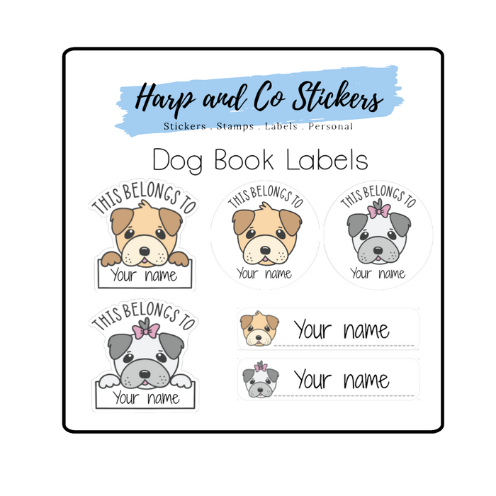 Dog Book Labels