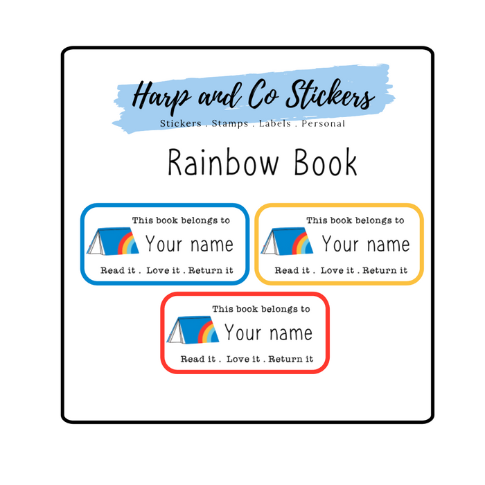 Rainbow Book Labels