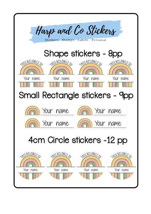 Rainbow Book Labels